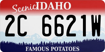 ID license plate 2C6621W