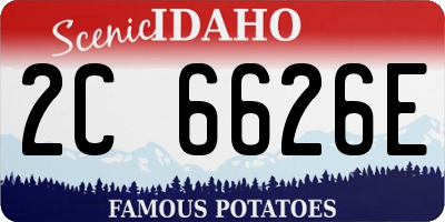 ID license plate 2C6626E