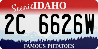 ID license plate 2C6626W