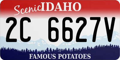 ID license plate 2C6627V