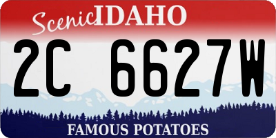 ID license plate 2C6627W