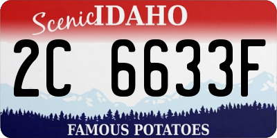 ID license plate 2C6633F