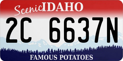 ID license plate 2C6637N