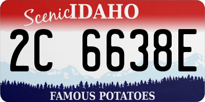 ID license plate 2C6638E