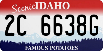 ID license plate 2C6638G