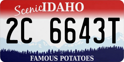 ID license plate 2C6643T