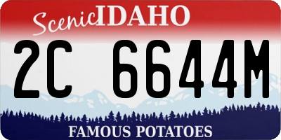ID license plate 2C6644M