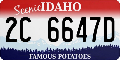 ID license plate 2C6647D