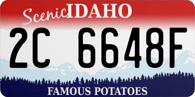 ID license plate 2C6648F