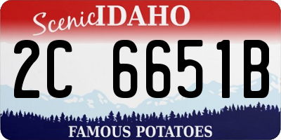 ID license plate 2C6651B