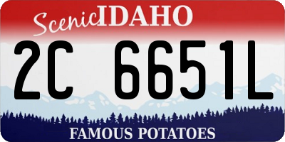 ID license plate 2C6651L