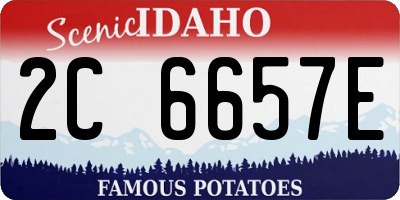 ID license plate 2C6657E