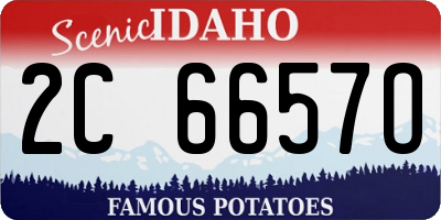 ID license plate 2C6657O