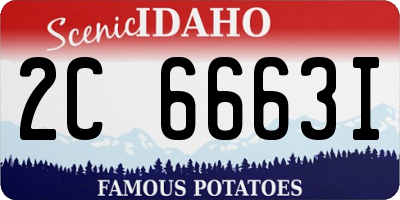 ID license plate 2C6663I