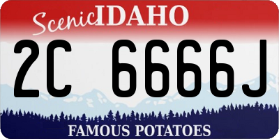 ID license plate 2C6666J