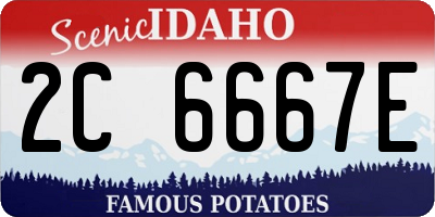 ID license plate 2C6667E