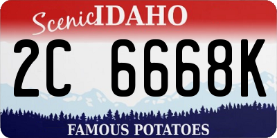 ID license plate 2C6668K