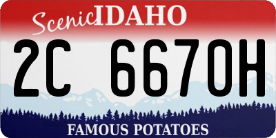 ID license plate 2C6670H