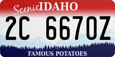 ID license plate 2C6670Z