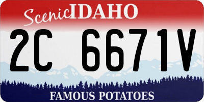 ID license plate 2C6671V