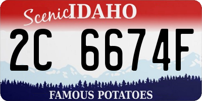 ID license plate 2C6674F