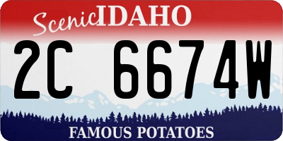 ID license plate 2C6674W