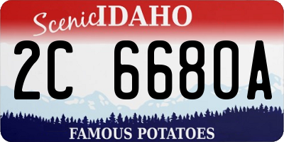 ID license plate 2C6680A