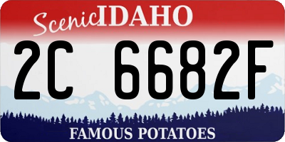 ID license plate 2C6682F
