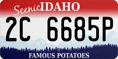 ID license plate 2C6685P
