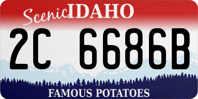 ID license plate 2C6686B