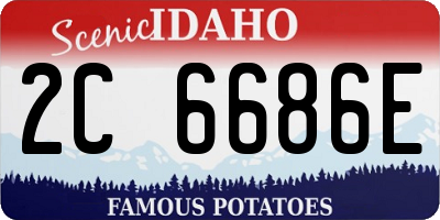 ID license plate 2C6686E