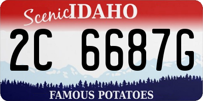 ID license plate 2C6687G