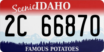 ID license plate 2C6687O