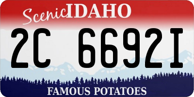 ID license plate 2C6692I