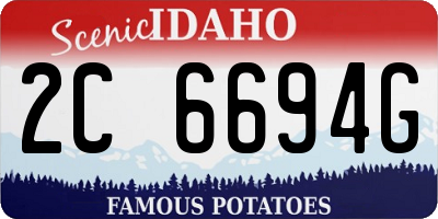 ID license plate 2C6694G