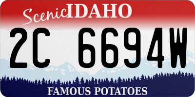 ID license plate 2C6694W