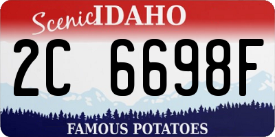 ID license plate 2C6698F