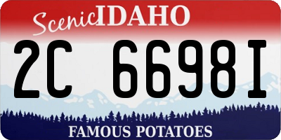 ID license plate 2C6698I