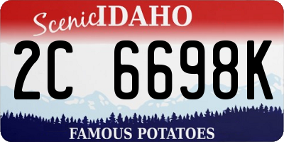 ID license plate 2C6698K