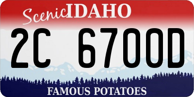 ID license plate 2C6700D