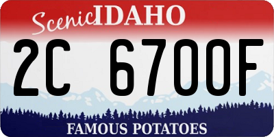 ID license plate 2C6700F