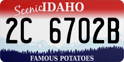 ID license plate 2C6702B