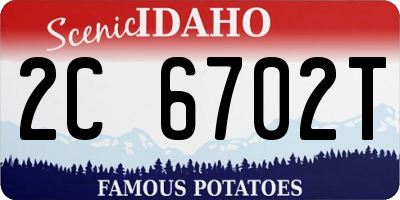 ID license plate 2C6702T