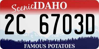 ID license plate 2C6703D