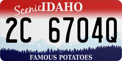 ID license plate 2C6704Q