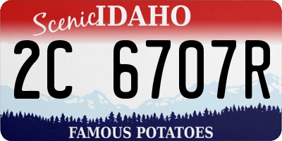 ID license plate 2C6707R