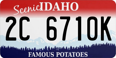 ID license plate 2C6710K