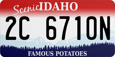 ID license plate 2C6710N