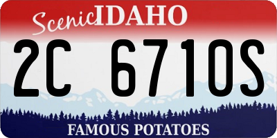 ID license plate 2C6710S