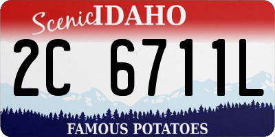 ID license plate 2C6711L